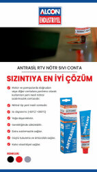 ALCON ANTRASİL NÖTR KIRMIZI SIVI CONTA 12X90 GR - 2