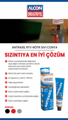 ALCON ANTRASİL NÖTR SİYAH SIVI CONTA 12X90 GR - 2