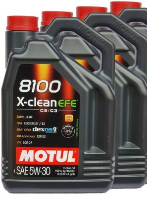 Motul 8100 X-Clean Efe 5W30 4X5 L - 4