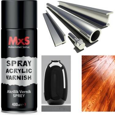 MXS Isıya Dayanıklı Sprey Boya Siyah 12X0,400ML - 1