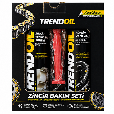 TRENDOIL ZİNCİR BAKIM SETİ (Yağlama & Temizleme & Temizleme Fırçası) - 1