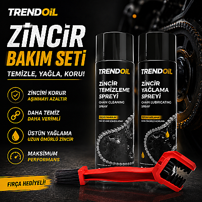 TRENDOIL ZİNCİR BAKIM SETİ (Yağlama & Temizleme & Temizleme Fırçası) - 2